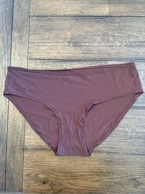 Quince Brown Seamless Bikini Panty Soft Stretch Minimalist XL NWT
